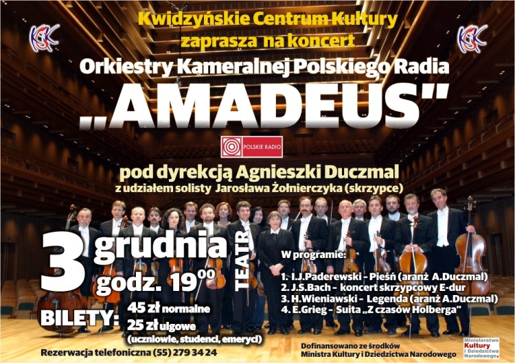 Obraz dla galerii: 3.12.2013 Koncert Orkiestry Kameralnej Amadeus