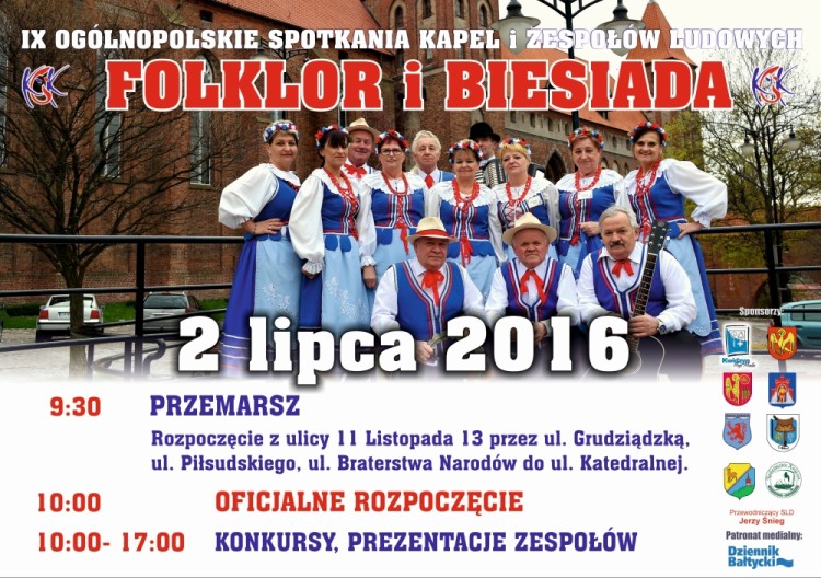 Obraz dla galerii: 2.07.2016 Ogólnopolskie spotkanie kapel i zespołów ludowych (Folklor i Biesiada)