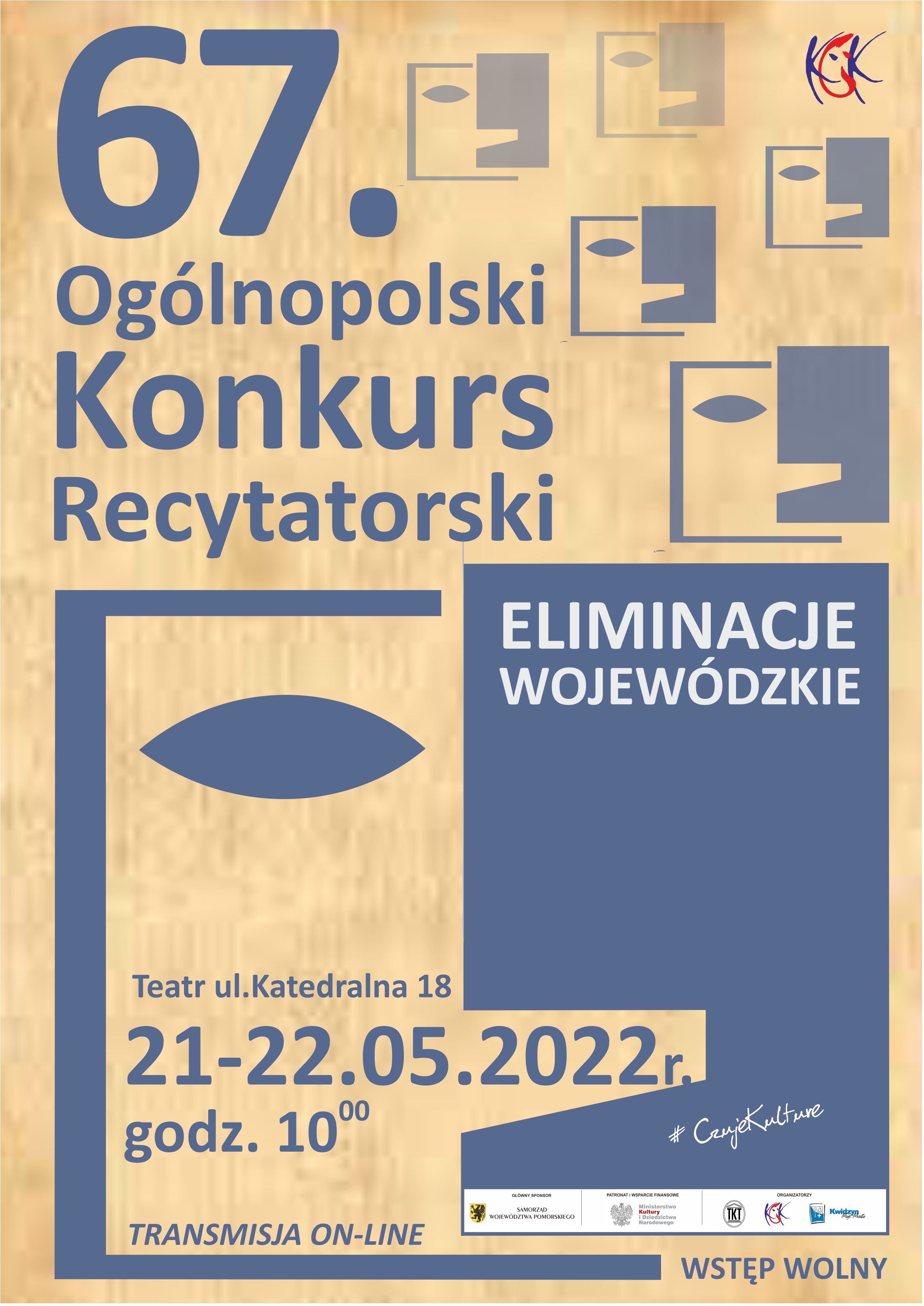 Obraz dla galerii: 21-22.05.2022 67. Ogólnopolski Konkurs Recytatorski