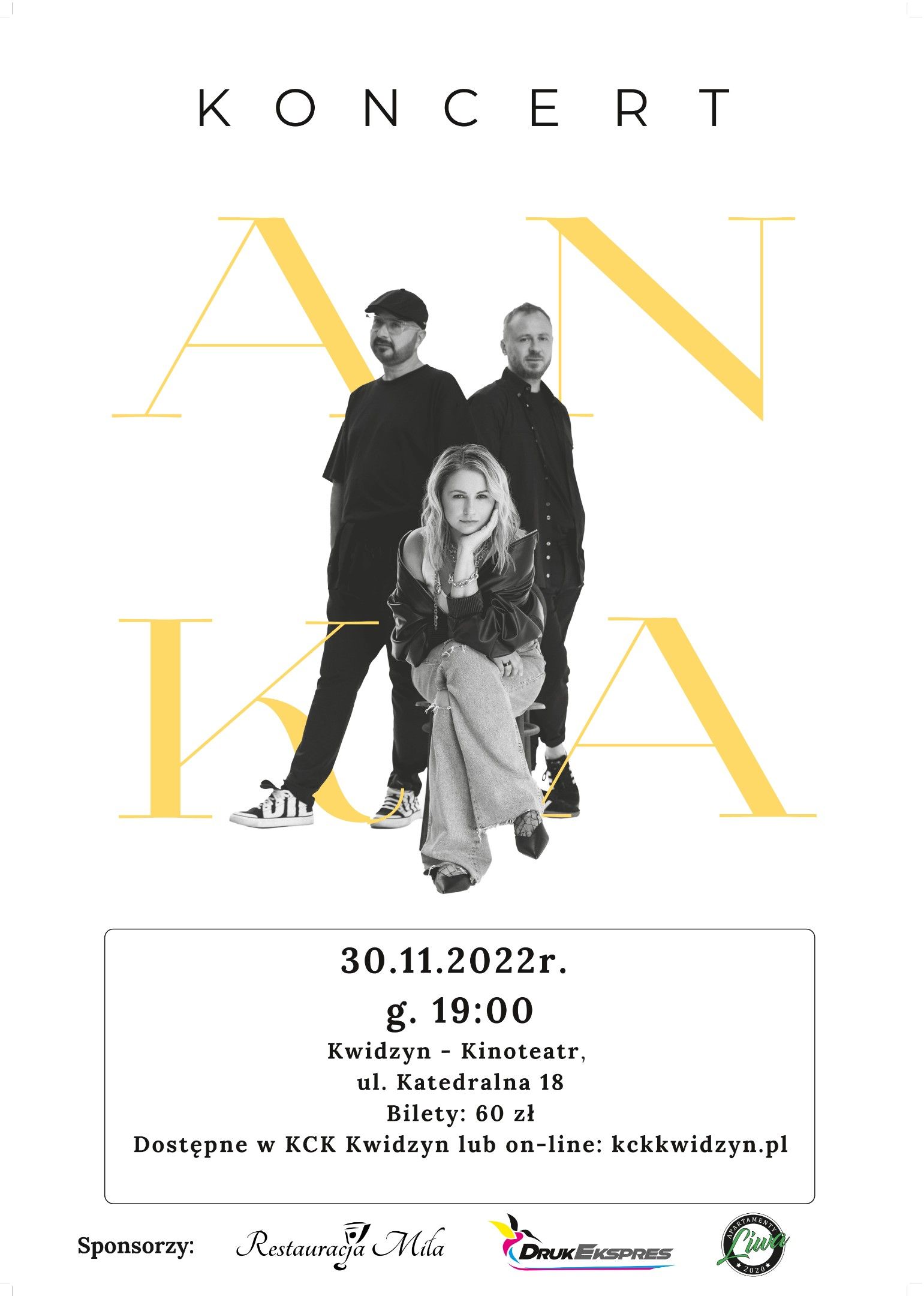 Obraz dla galerii: 30.11.2022 Koncert zespołu Anka