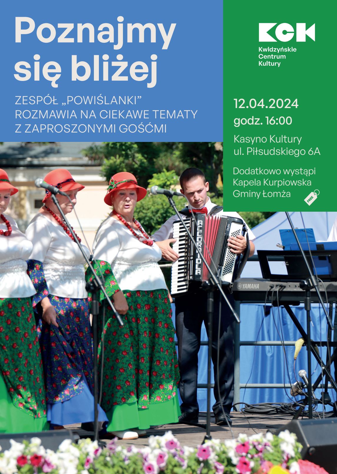 Obraz dla galerii: 12.04.2024 Poznajmy się bliżej - zespół Powiślanki rozmawia na ciekawe tematy z zaproszonymi gośćmi