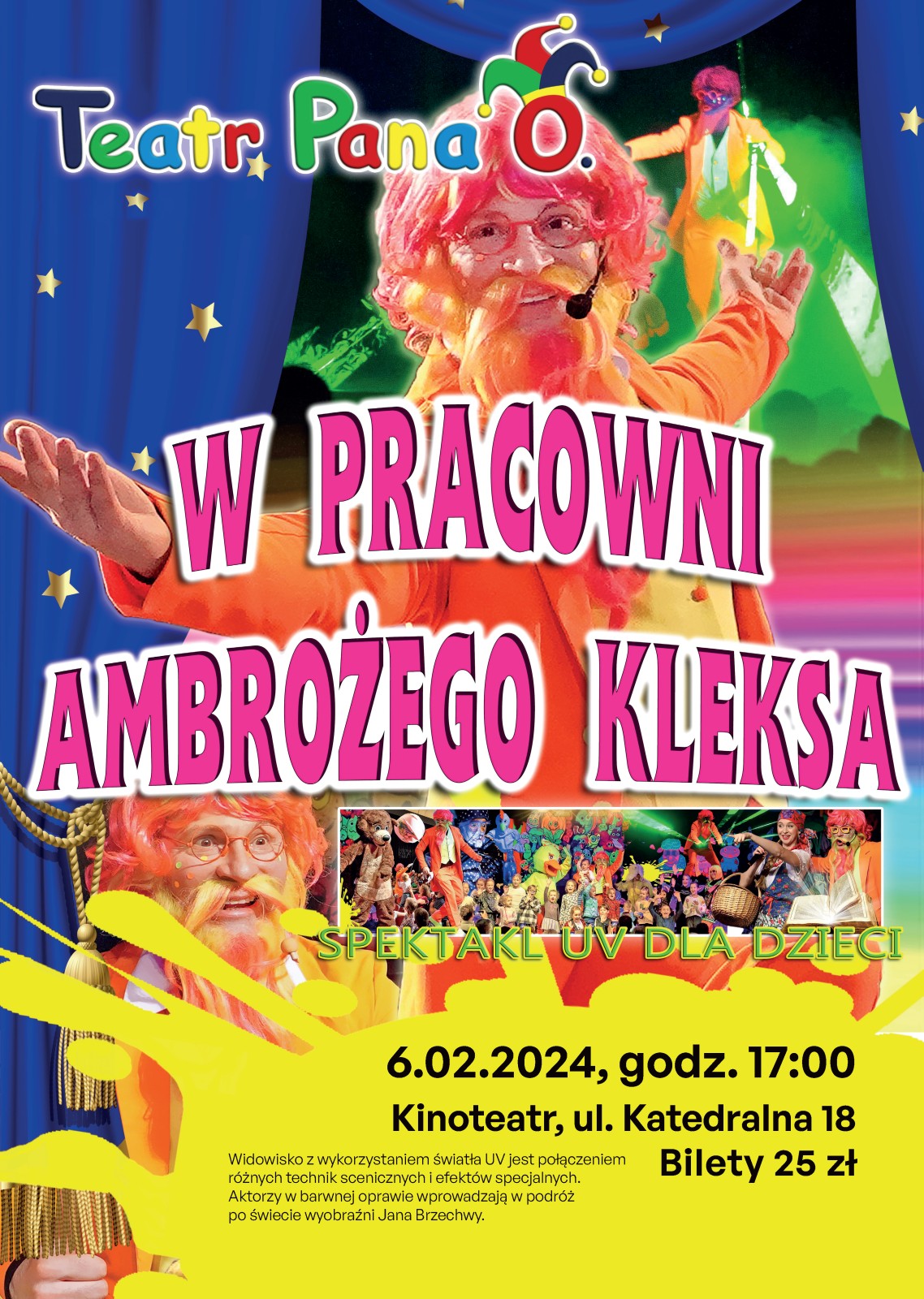 Obraz dla galerii: 06.02.2024 W pracowni Ambrożego Kleksa - spektakl teatralny dla dzieci